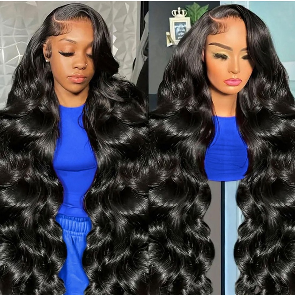 Black Wavy Hair human wig